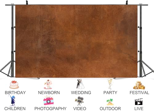 10x8ft Rusty Brown Metal Texture Close-Up Backdrop Weathered Surface Industrial Finish Photo Background Tapestry for Rustic Industrial Decor Party Home Decorations Studio Props - size: 10X8ft