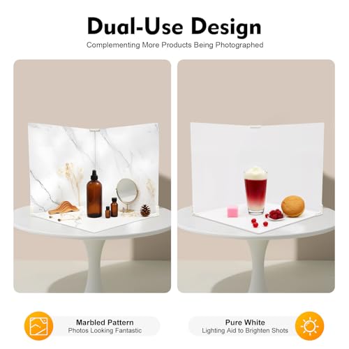 Shooting Backdrops, 3PCS 2 in 1 Photo Backdrop Boards 24x24 Inch Double Sided Marble Cement Texture Photography Backdrop Boards for Desktop Shooting Product Photography Background