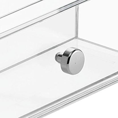 iDesign Clarity BPA-Free Plastic Organizer Drawer with Divided Tray, 6.97" x 6.5" x 3.94", Clear - style: Cosmetic Organizer with Drawer