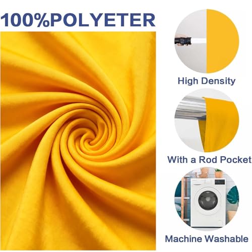 Photo Backdrop Yellow Screen Background Fabric Professional Photography Solution 5x7ft Seamless Design Eliminate Wrinkles Short Video Food Photography Summer Theme Event - color: Yellow, size: 5x7ft