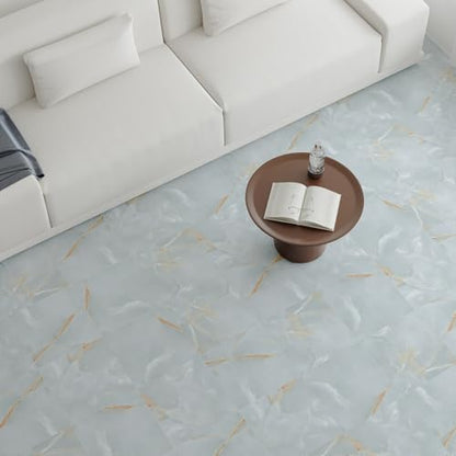 VaryStyle 12"x12" Vinyl Flooring Grey Marble Peel and Stick Floor Tile Waterproof Bathroom Flooring Tiles Self Adhesive Removable Sticky Marble Vinyl Floor Tiles for Bedroom Kitchen Flooring 6-Sheet - size: 6 Tiles