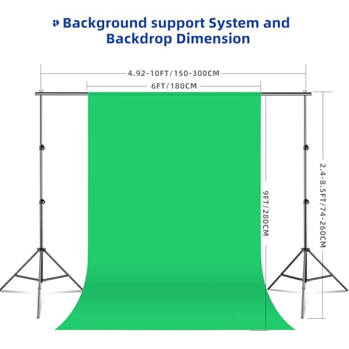 Photography Lighting Kit with 8.5x10ft Backdrops, LED Bulbs, Softboxes & Umbrellas - Complete Studio Setup for Video & Photo Shoots