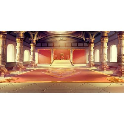 20x10ft Luxury Palaces Photo Backdrop Ancient Royal Throne Golden Hall Carpet Marble Pillar Photography Background Wedding Birthday Kids Costume Party Princess Prince King Queen Portrait - size: 20x10ft