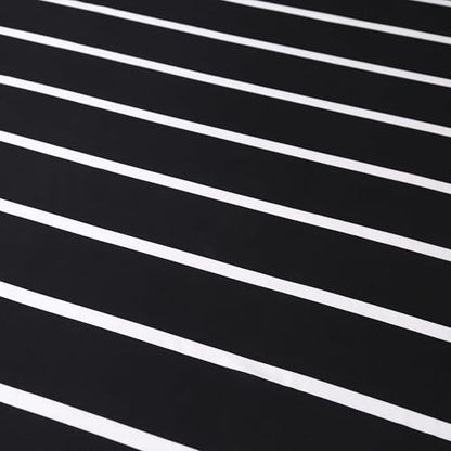 MAG 3pcs Striped Queen Bed Sheet,Black and White Pattern Microfiber Bedding Sheet Set,Hotel Quality Sheets with1 Fitted Sheet and 2 Pillowcases,14 Inches Deep (Black and White, Queen) - color: Striped, size: Queen