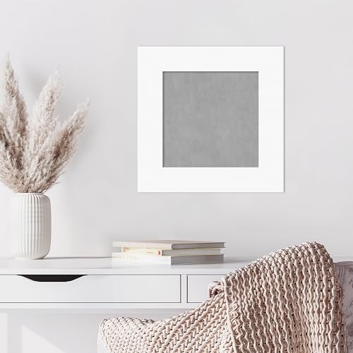 Amanti Art White Framed Magnetic Board 17x17 X-Small Vision Board for use with Magnets, 100% Metal Sheet to Display Items as Office Decor or for Home Organization in mudroom, Kitchen or Kids Room - color: Basic White, size: 17"W x 17"H