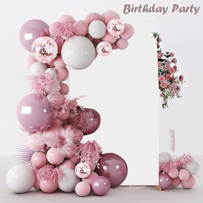 6.6FT Wedding Arch Cover Spandex Fitted Wedding Arch Stand Covers Round Top Chiara Arch Backdrop Cover for Birthday Party Ceremony Banquet Decoration White（Only Cover） - size: 6.6ft Cover