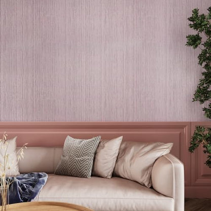 CRE8TIVE Pale Pink Grasscloth Wallpaper Textured Grasscloth Peel and Stick Wallpaper Faux Grass Cloth Contact Paper Self Adhesive Fabric Linen Removable Wall Paper for Girls Bedroom Dressers 12"x80" - color: Pale Pink, size: 12" x 80"