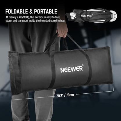 NEEWER 35.4'' Octagonal Softbox, Quick Release Parabolic Soft Box with Bowens Mount, Diffusers, Grid, Bag Compatible with Aputure 120d Compatible with Godox SL60w NEEWER Q4 AS600B CB300B Q300, NS92P - style: 35.4"/90cm Octagonal