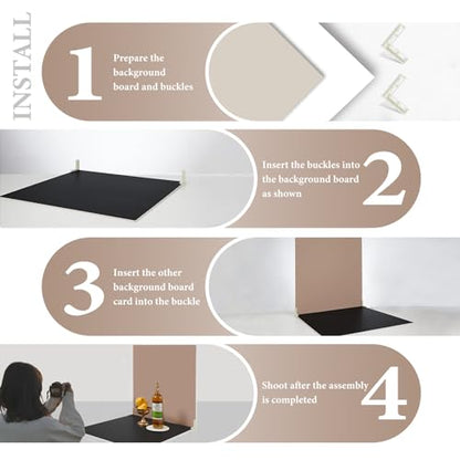 2-Sided 2 PCS Morandi Photo Backdrop Boards, Flat Lay Food Photography Background, Durable Waterproof Product Photography, 24x24 Inch, BEIYANG - color: Double-Sided Morandi 24x24