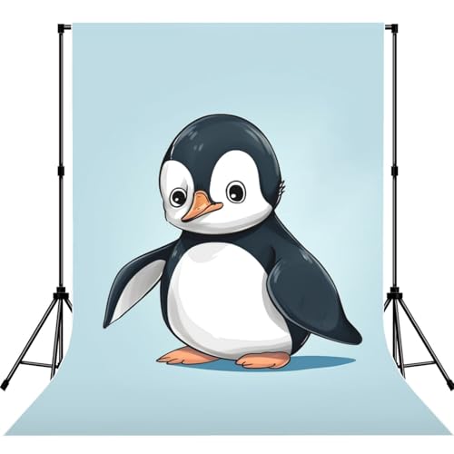 Cute Penguin Backdrop Background for Photography 5x7ft Photobooth Professional Photo Backdrop Curtains Video Photography Studio Photo Backgrounds Banner Booth Background Screen Parties - color: Cute Penguin