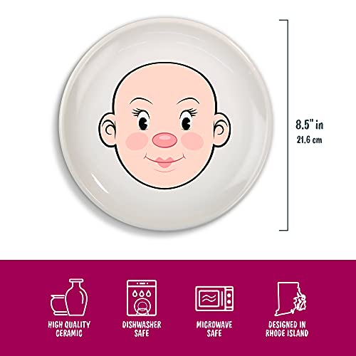 Genuine Fred MS. FOOD FACE Kids' Ceramic Dinner Plate - style: MRS. FOOD FACE