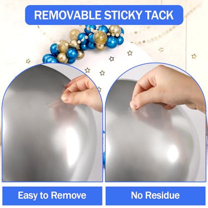 JANYUN 140 Pcs Double Sided Sticky Dots Removable Round Putty Clear Double Sided Tape for Crafts No Trace Sticky Tack Adhesive Tape (15 mm) - size: 0.59" Round