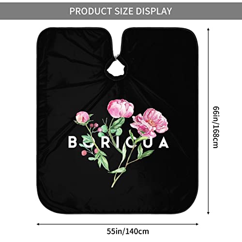 Puerto Rico Barber Cape With Adjustable Closure, Hairdressing Haircut Apron Barber Cover Gown For Hairdresser Styling Home - color: Puerto Rico Floral