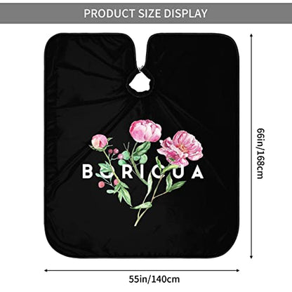 Puerto Rico Barber Cape With Adjustable Closure, Hairdressing Haircut Apron Barber Cover Gown For Hairdresser Styling Home - color: Puerto Rico Floral