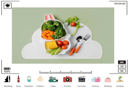 Trykid 12x10ft Kids Vegetable Meal Backdrop Bunny Shaped Plate Carrot Utensils Photography Background Children’s Party Food Decor Party Decoration Photo Booth Prop Fabric - size: 12x10ft