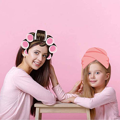 25Pcs Spa Photo Booth Props with Stick, Makeup/Spa Party Decorations for Women, Girls, Birthday Party Decorations, Makeup Selfie Props