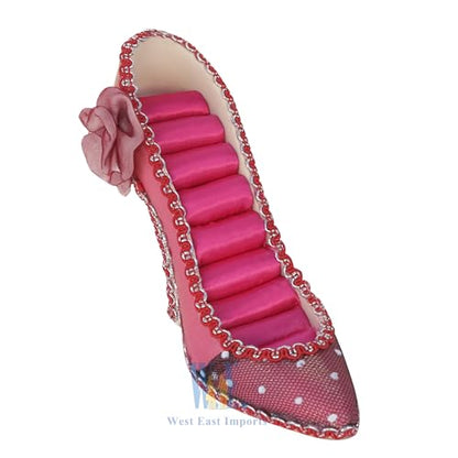 Ring Holder High Heel Shoe Design Fashion Jewelry Organizer Display Birtyday Gift (Fuchsia) - color: Fuchsia