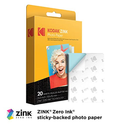 Kodak x Barbie Step Slim Wireless Instant Portable Photo Mobile Printer Gift Bundle (Signature Style)+ Barbie Camera Case, Photo Album, Sticker & Hanging Frames, 50 Stickers + Zink Paper (20 Sheets) - color: Barbie Signature, style: Starter Bundle