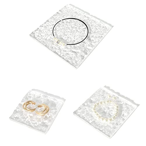 Photo Background Props Acrylic Mirror Cosmetic Shooting Accessories Transparent Water Ripple Background Photography Backdrops Decorations (Square15cm,4Pcs)