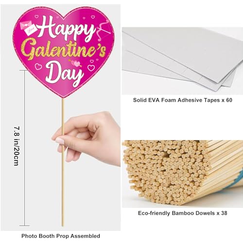 Galentines Day Decorations Photo Booth Props Galentines Day Party Favor Photo Booth Props Valentines Day Decor Kit for Ladies Girls Galentines Party Valentine's Day Party Birthday Party Supplies