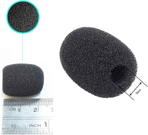 3PCS Black Metal Tie Lavalier Microphone Clip, with 3pc Lapel Mic Windscreen Foam Covers, Lapel Accessories for Fixing