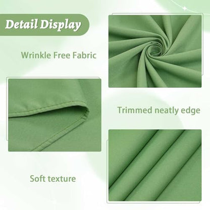 Sage Green Backdrop Curtains 10ft x 8ft Polyster Photo Drapes Fabric for Birthday Party Baby Shower Wedding - color: Sage Green, size: 5ft x 8ft 2 Panels