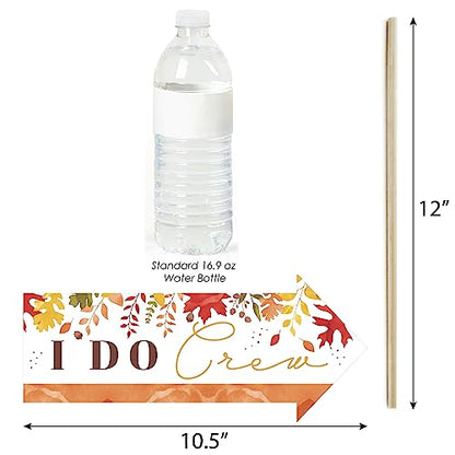 Big Dot of Happiness Funny Fall Foliage Bride - Autumn Leaves Bridal Shower and Wedding Party Photo Booth Props Kit - 10 Piece - color: Fall Foliage