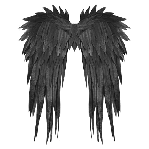Black Adult Angel Wings 3.6Ft Angel Wings Costume Accessories for Women Costume Photoshoot Prop Cosplay Birthday Party Photography Lightweight Fairy Wings - color: Black, size: 3.6Ft
