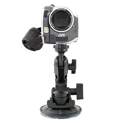 Delkin Devices Fat Gecko Mini Suction Camera Mount - Powerful Suction Cup Camera Mount for Car, Motorcycle, Desk, Window | Secure and Adjustable Action Camera Holder for Video Recording - style: Fat Gecko Single