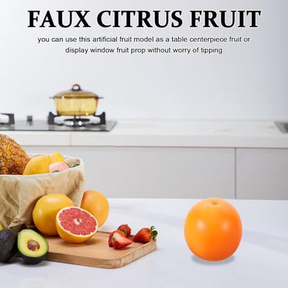 Faux Grapefruit Decorative Model - Artificial Fruit Table Centerpiece for Cafe Restaurant Photo Styling Prop - Kitchen Display Fake Fruit Ornament