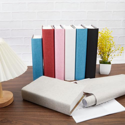 CRASPIRE Book Cloth for Book Binding 51 x 11.8in Grey Fabric Surface Paper Backed A3-A8 Linen Bookcover Album Scrapbooking Archival DIY Covering Protector Bookcloth Bookbinding Supplies - color: Gray