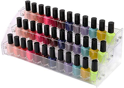 3 Tiers Acrylic Display Stands for Essential Oils Organizer Lipstick Nail Polishes Rack Dresser Makeup Storage Retail Store Case Brochure Holder Desktop Space Saver Eye Spray Dropper Bottle Container - size: 3 Floors
