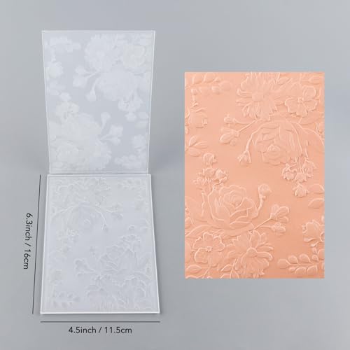 BAOFALI 3D Flowers Embossing Folders for Card Making,Embossing Template Paper Card Embossing Stencil for DIY Scrapbooking Photo Album Card Paper Craft Decoration 6.3" L x 4.5" W.(16x11.5cm) - color: Flowers