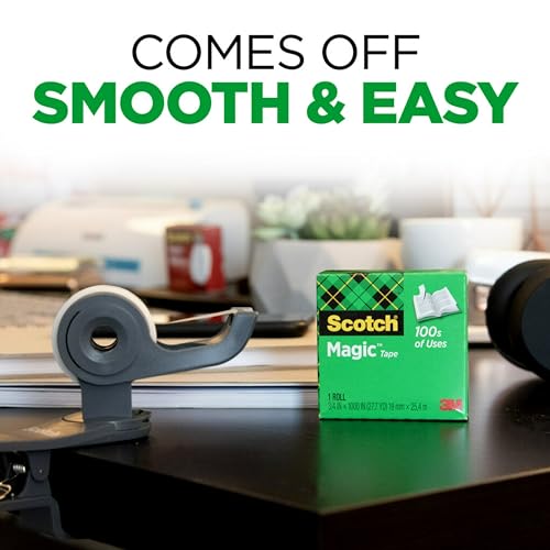 Scotch Magic Tape, Invisible, Home Office Supplies and Back to School Supplies for College and Classrooms, 24 Rolls - size: 24 Rolls