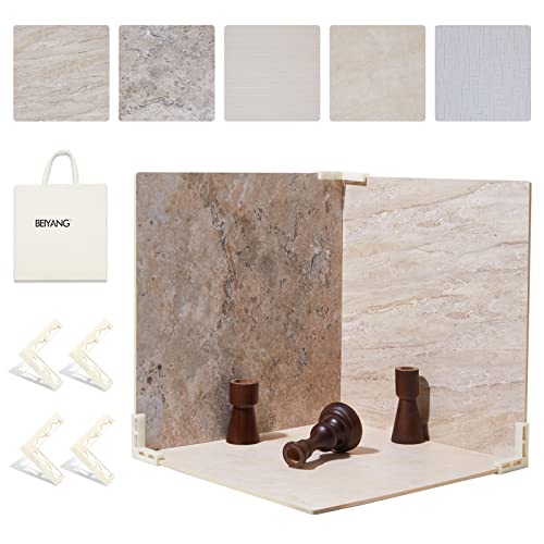 5PCS Double Sided Flat Lay Photo Studio Backdrop Boards, 16x16 Inch Waterproof Tabletop Background Board, Reusable Backdrop Props for Food Makeup Jewelry Product Shooting - color: 10 patterns