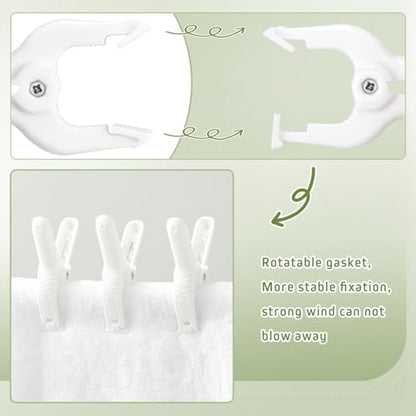 LemonRoad 24 Pcs 4" Clips for Balloon Arch White Heavy Duty 2" Opening Spring Clamps for Birthday Baby Shower Balloon Arch, Tablecloth Clip, Backdrop Stand for Wedding Photography Studio Decoration