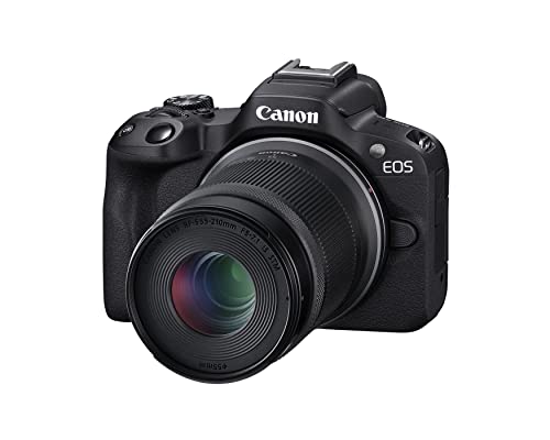 Canon EOS R50 Mirrorless Camera with RF-S18-45mm F4.5-6.3 is STM & RF-S55-210mm F5-7.1 is STM Lenses, 24.2 Megapixel CMOS (APS-C) Sensor, 4K Video, Content Creator Vlogging Camera, RF Mount, Black - color: Black, style: EOS R50 w/RF-S18-45mm + RF-S55-210m