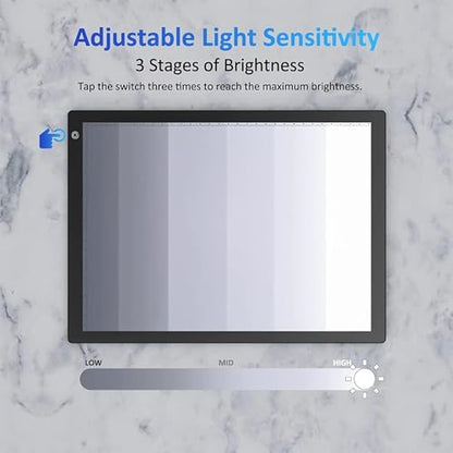 Slide Viewer Light Box, Ultra-Thin A4 USB Powered Light Scanner for Photo Slide and Film Negative Scanning, Christmas Gift, Tattoo Drawing, Artist Sketching
