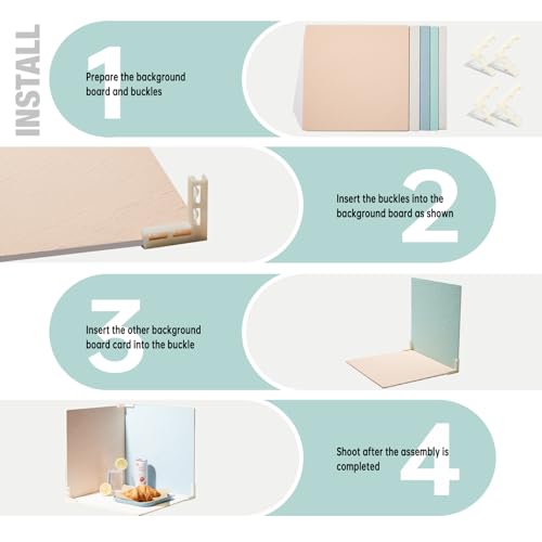5 PCS Cement Boards Photo Backdrop for Flat Lay, Food Photography Background 16x16 Inch, Texture Backdrop Boards for Product Food Jewlery Makeup Shooting, BEIYANG - color: 5PCS-B
