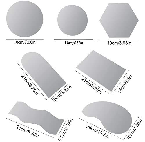 Acrylic Mirror Product Photography Props Mirror Set Photo Background Photoshoot Props Reflective Display Sheet(7Pcs)