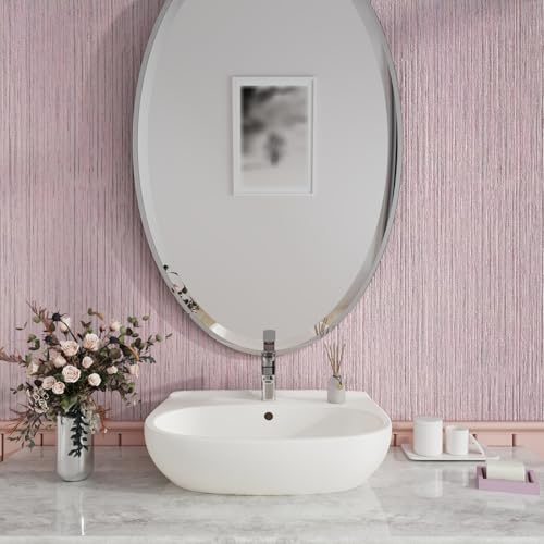 CRE8TIVE Pale Pink Grasscloth Wallpaper Textured Grasscloth Peel and Stick Wallpaper Faux Grass Cloth Contact Paper Self Adhesive Fabric Linen Removable Wall Paper for Girls Bedroom Dressers 12"x80" - color: Pale Pink, size: 12" x 80"