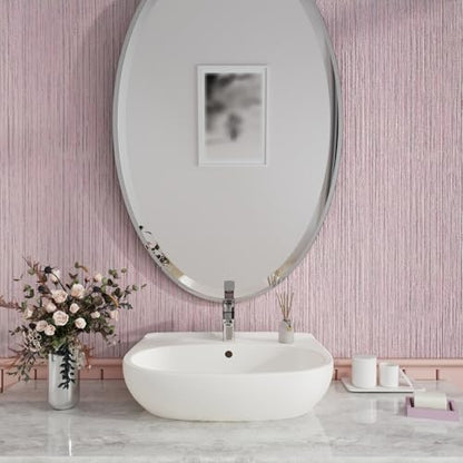 CRE8TIVE Pale Pink Grasscloth Wallpaper Textured Grasscloth Peel and Stick Wallpaper Faux Grass Cloth Contact Paper Self Adhesive Fabric Linen Removable Wall Paper for Girls Bedroom Dressers 12"x80" - color: Pale Pink, size: 12" x 80"