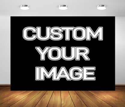 BELECO 6x6ft Fabric Custom Backdrop Customized Backdrop with Picture Logo Text Customize Your Design Personalized Background Banner for Party Decor Birthday Wedding Festival Photoshoot Prop - size: 6x6FT