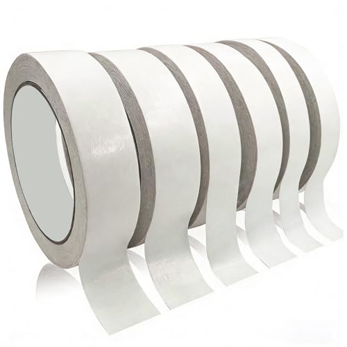 Double Sided Tape for Clothes, Fabric Tape, Double-Sided Hem Tape for Hemming, Clothing, Scrapbook Supplies, Gifts Box, Scrapbooking, Tear-by-Hand, 6 Roll Heavy Duty Multi-Size Adhesive Tape - size: 15 mm, 20 mm, 25 mm