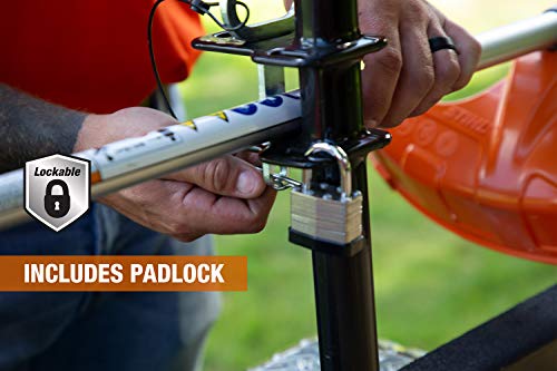 Buyers Products LT13 3-Position Lockable Weed Wacker/Trimmer Rack for Landscape Trailers - Adjustable, Black Powder-Coated Steel, Holds 3 Weed Eaters, Rust-Resistant Lawn Edger Rack, Made in USA - size: 3-Position