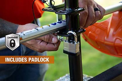 Buyers Products LT13 3-Position Lockable Weed Wacker/Trimmer Rack for Landscape Trailers - Adjustable, Black Powder-Coated Steel, Holds 3 Weed Eaters, Rust-Resistant Lawn Edger Rack, Made in USA - size: 3-Position