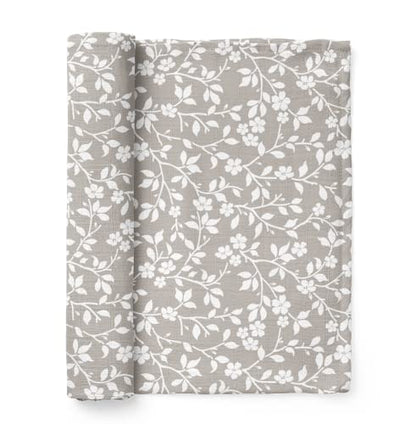 Mini Wander Swaddles for Newborns Muslin Swaddle Blankets - Breathable Soft Receiving Blanket Baby Essentials | 47 x 47 Cotton - Magnolia Tree (Gray) - color: Magnolia Tree (Gray)