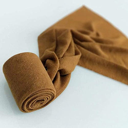 Newborn Baby Boy Girl Photography Props Bow Wrap, Posing Aid, Hat and Blanket Set of 4 Pcs - color: Ginger Yellow