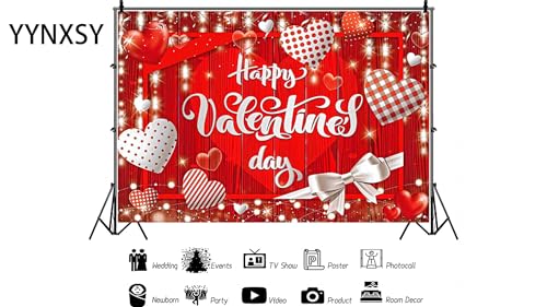 YYNXSY Valentine's Backdrop Red Candy Heart Backdrop Valentine's Photography Backdrop Photo Backdrop Kids Valentine's Day Backdrop 7X5FT YY-5010 - color: Blue