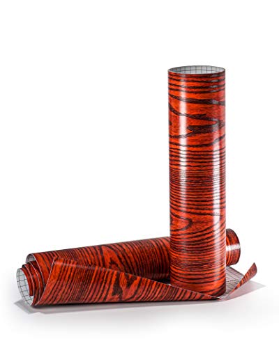 VViViD Red Ash Wood Natural Texture Architectural Vinyl Sheet Film Roll (48 Inch x 6.5ft Large Roll) - size: 48" x 6.5ft Large Roll